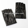 Motor fashion Driving plain half finger leather gloves